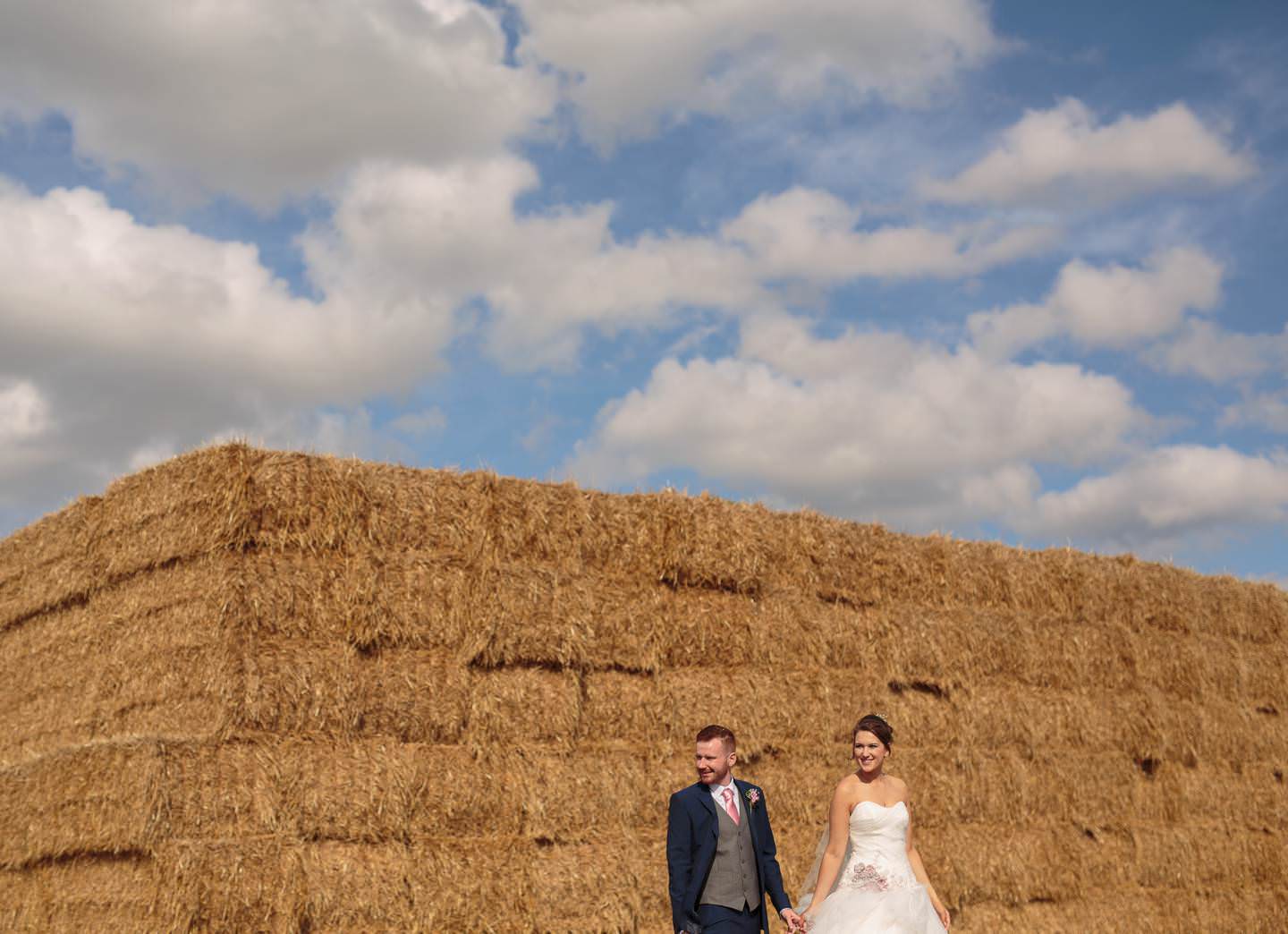 bride and groom at the albright hussey, with shropshire wedding photographer Phil Barrett