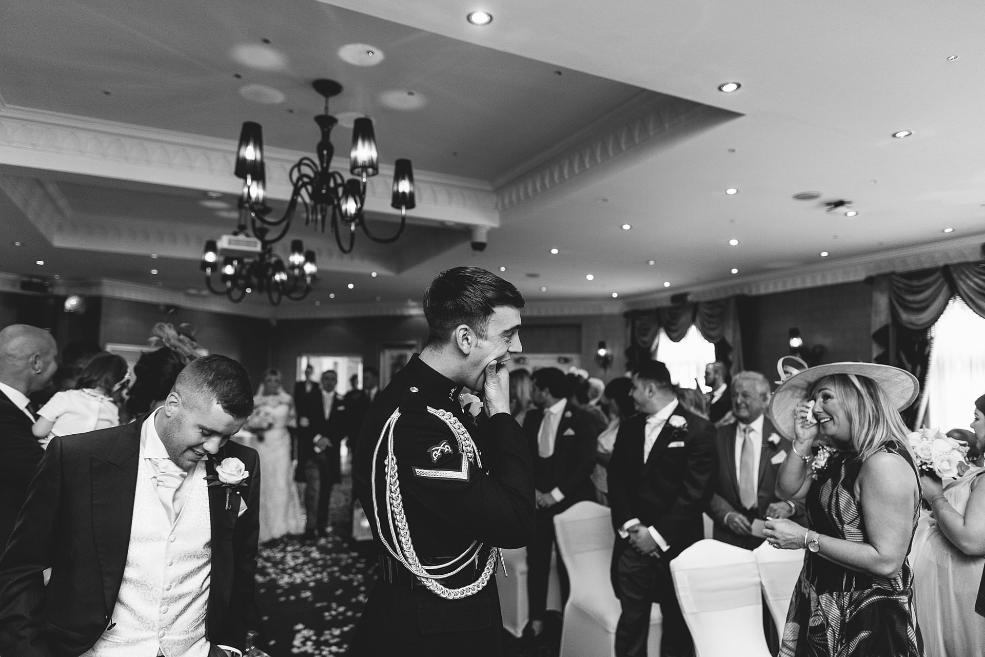 Shropshire Documentary Wedding Photographer captures pure emotion as the groom waits for his beautiful bride