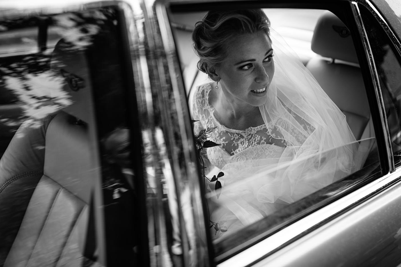 Arrival of bride taken by North Wales Wedding Photographer Phil Barrett