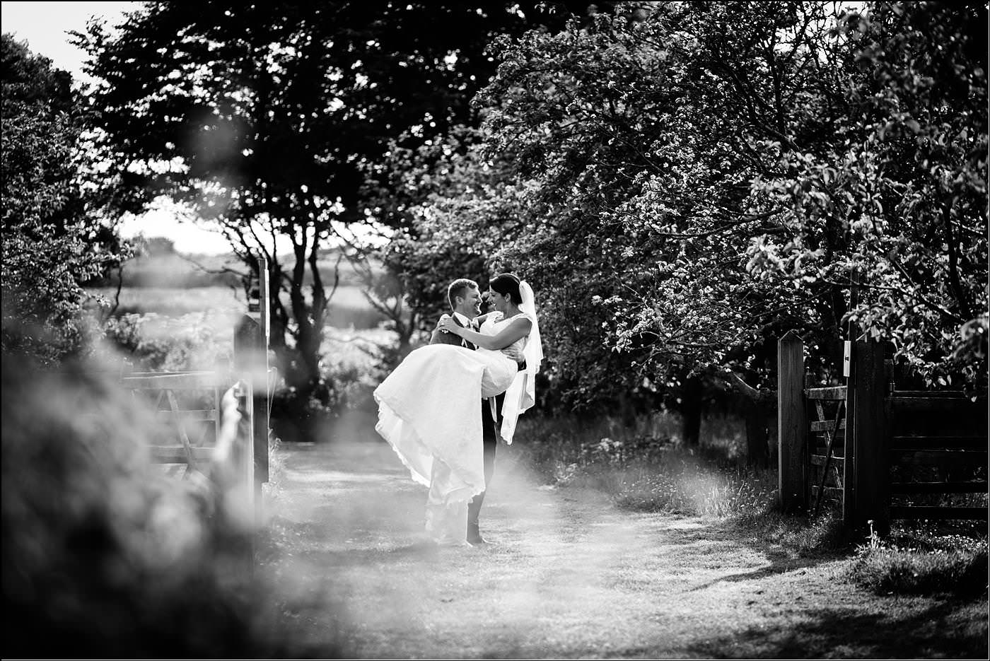 bride and groom with Shropshire destination photographer