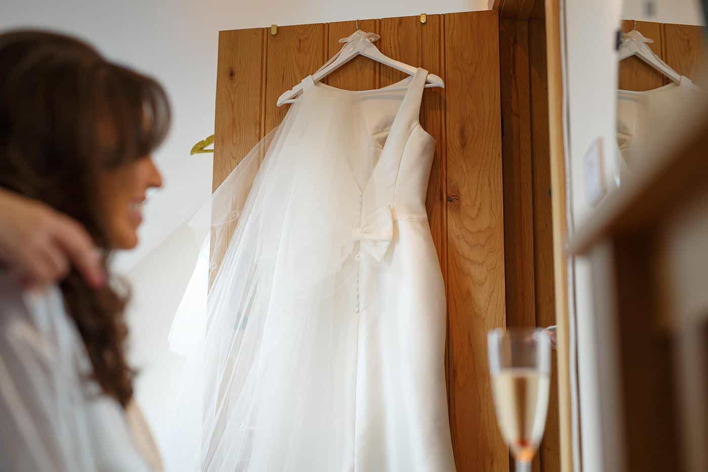 wedding dress with bride