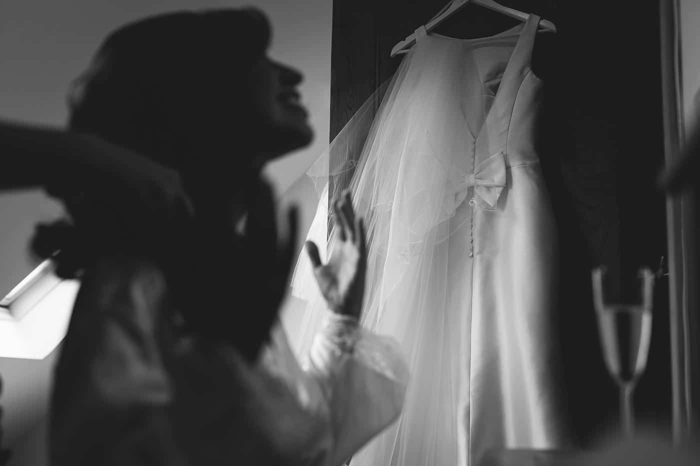 wedding dress in mono