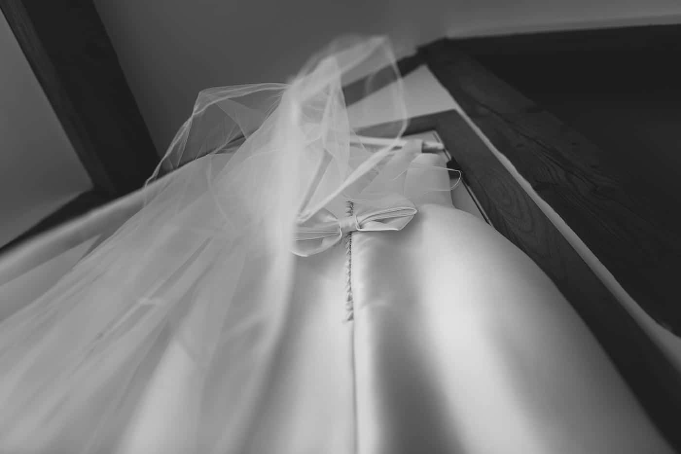 detail of a wedding dress