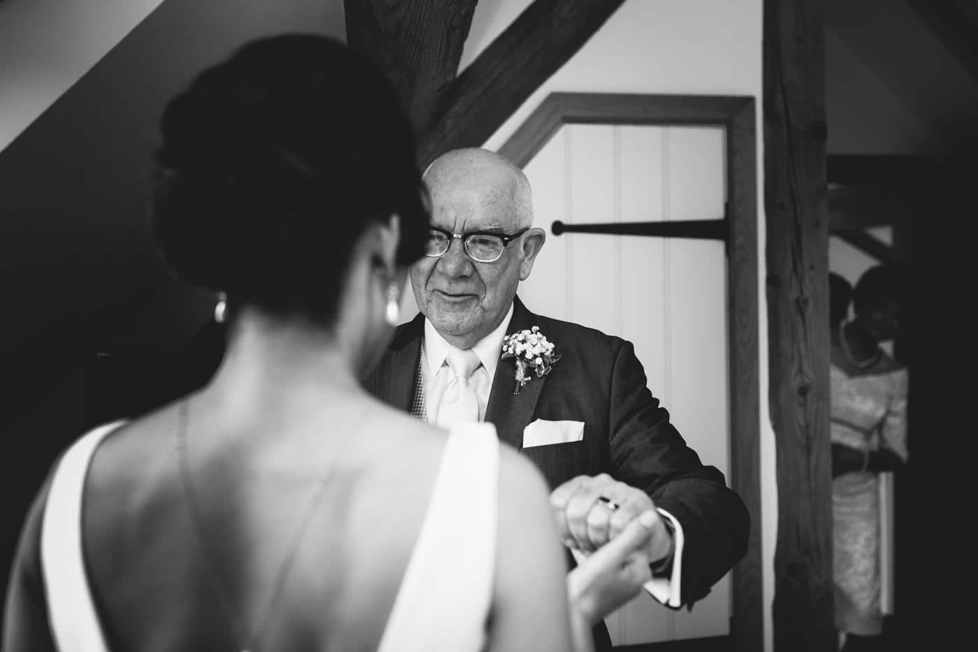 a candid moment between Father and Daughter