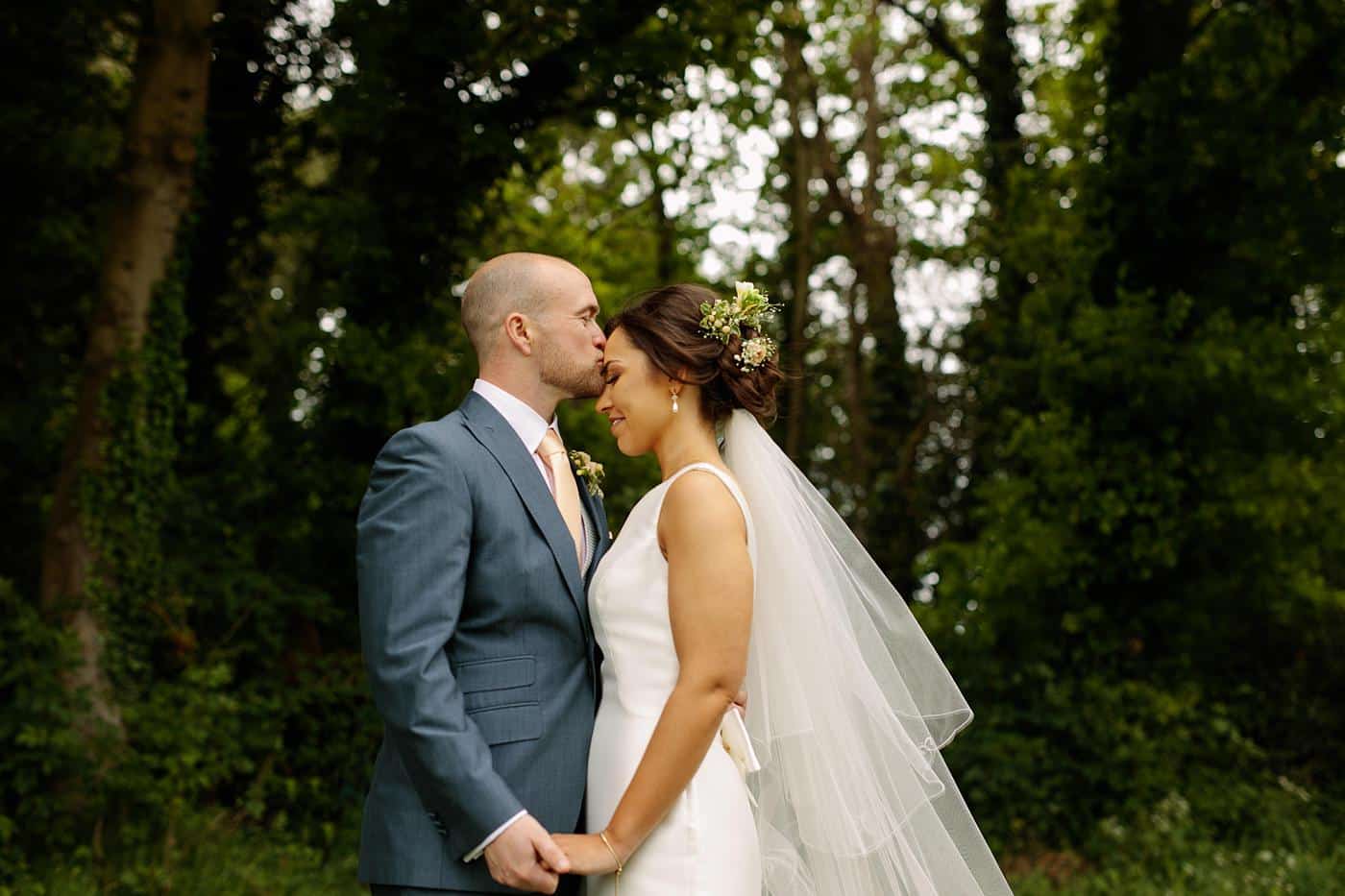 newly married couple at Winstanstow Village Hall