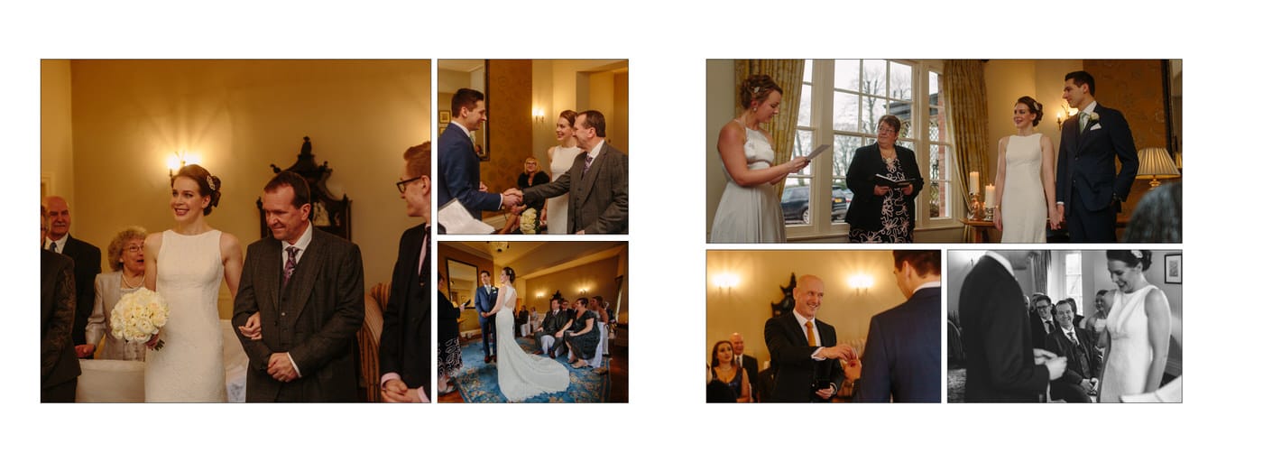 Images that portray a bride's entrance to her wedding