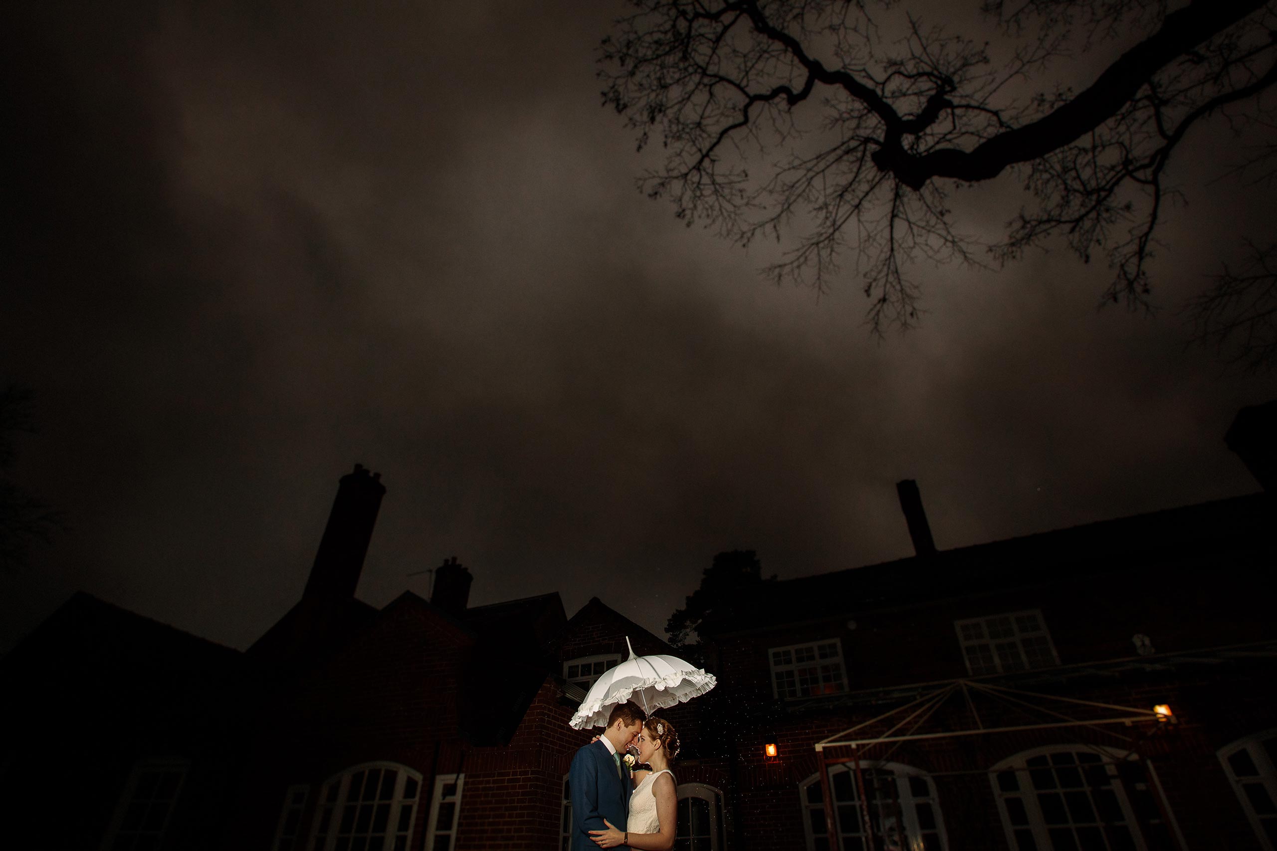 Bride and groom at Goldstone Hall, captured by shropshire wedding photographer PbArtWorks
