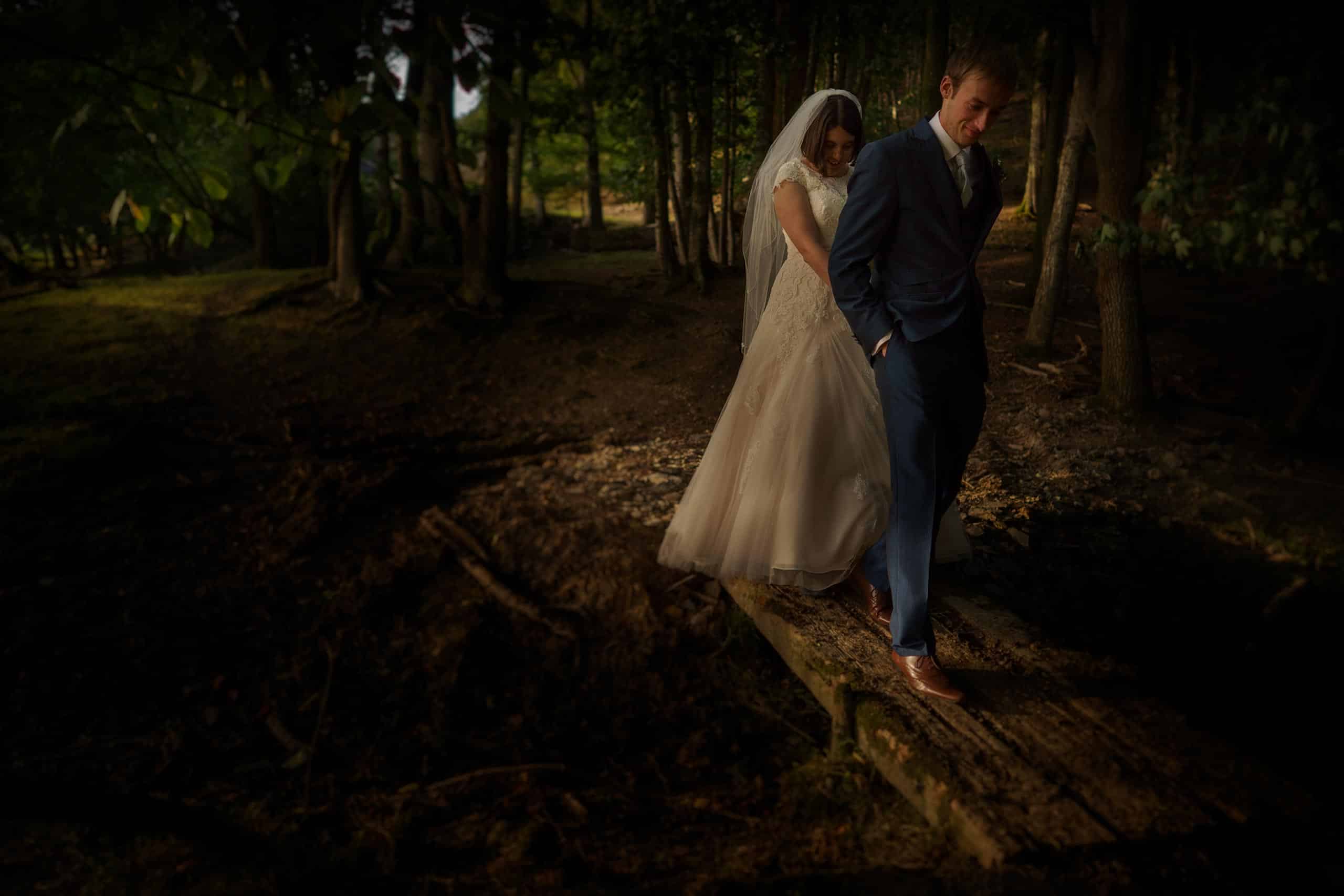 A beautiful moment between a bride and groom