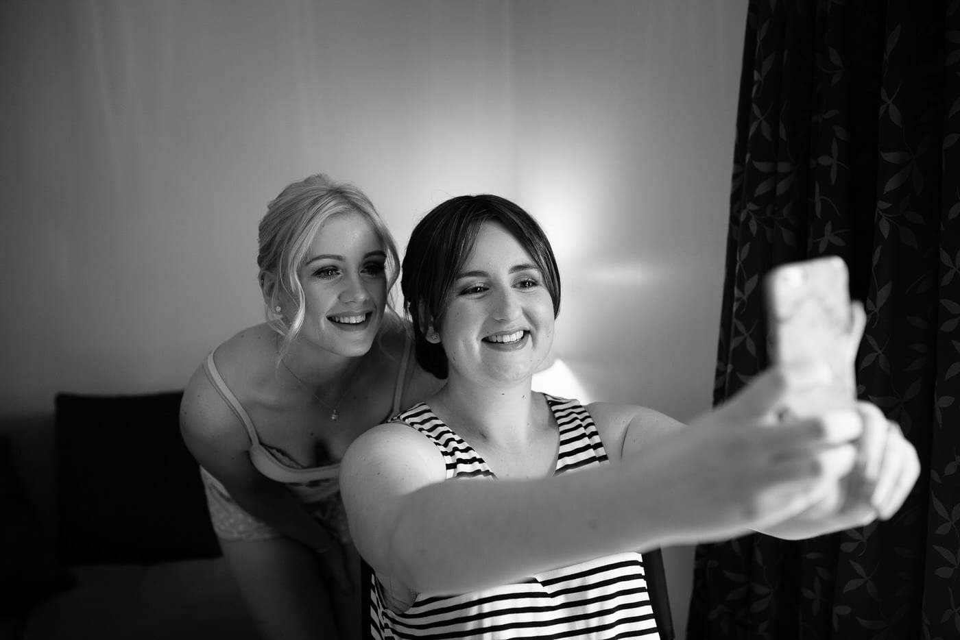 the beautiful bridesmaids at Netley Hall in Shropshire