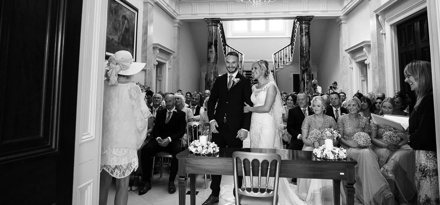 the wedding ceremony at Netley Hall