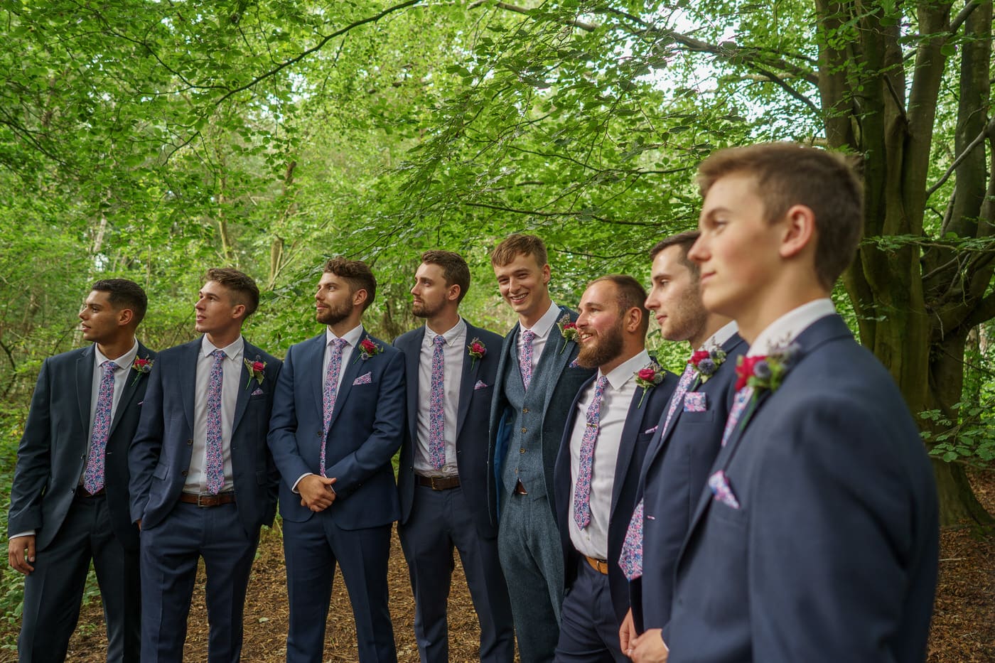 wedding photographer in shropshire captures groomsmen at wedding