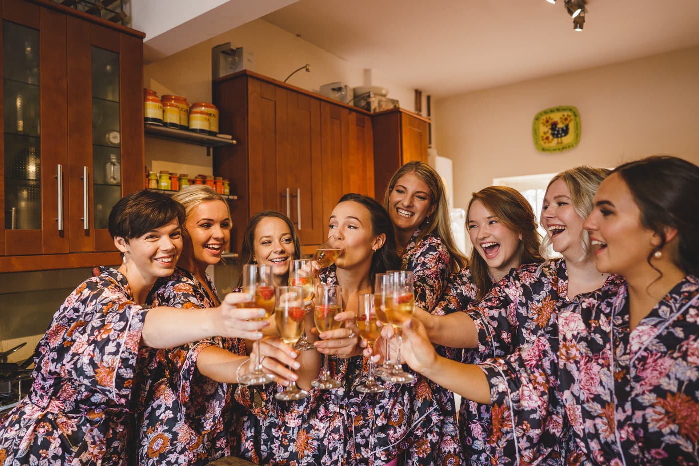 friends at shropshire wedding