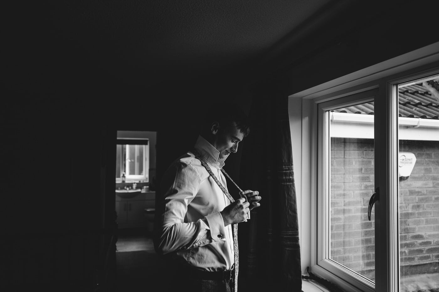 groom portrait by shropshire wedding photographer