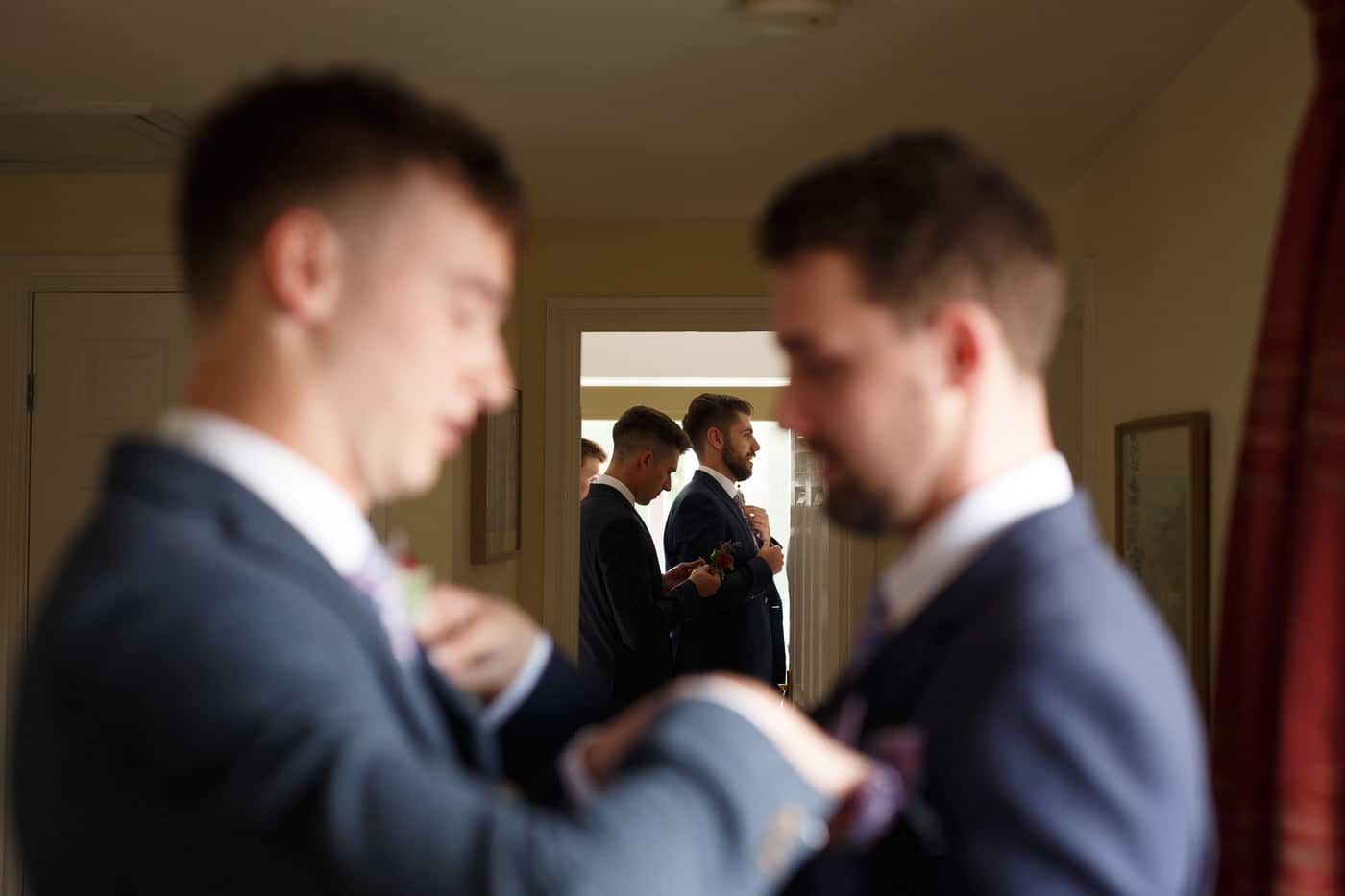 wedding photographer in shropshire captures groomsmen at shropshire wedding