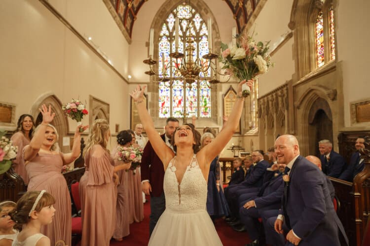 wedding photographer shropshire captures the bride just as she is married